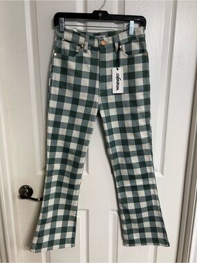 Wrangler Green & White Buffalo Plaid Jeans